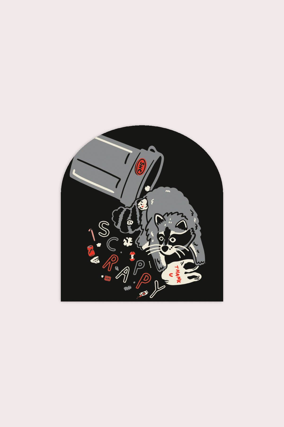 Scrappy Raccoon (Trash) Sticker