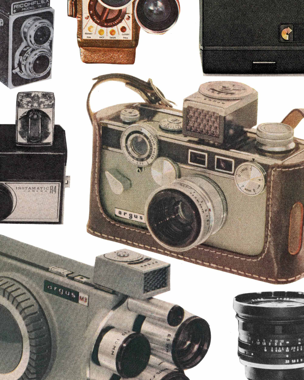 Retro Cameras print