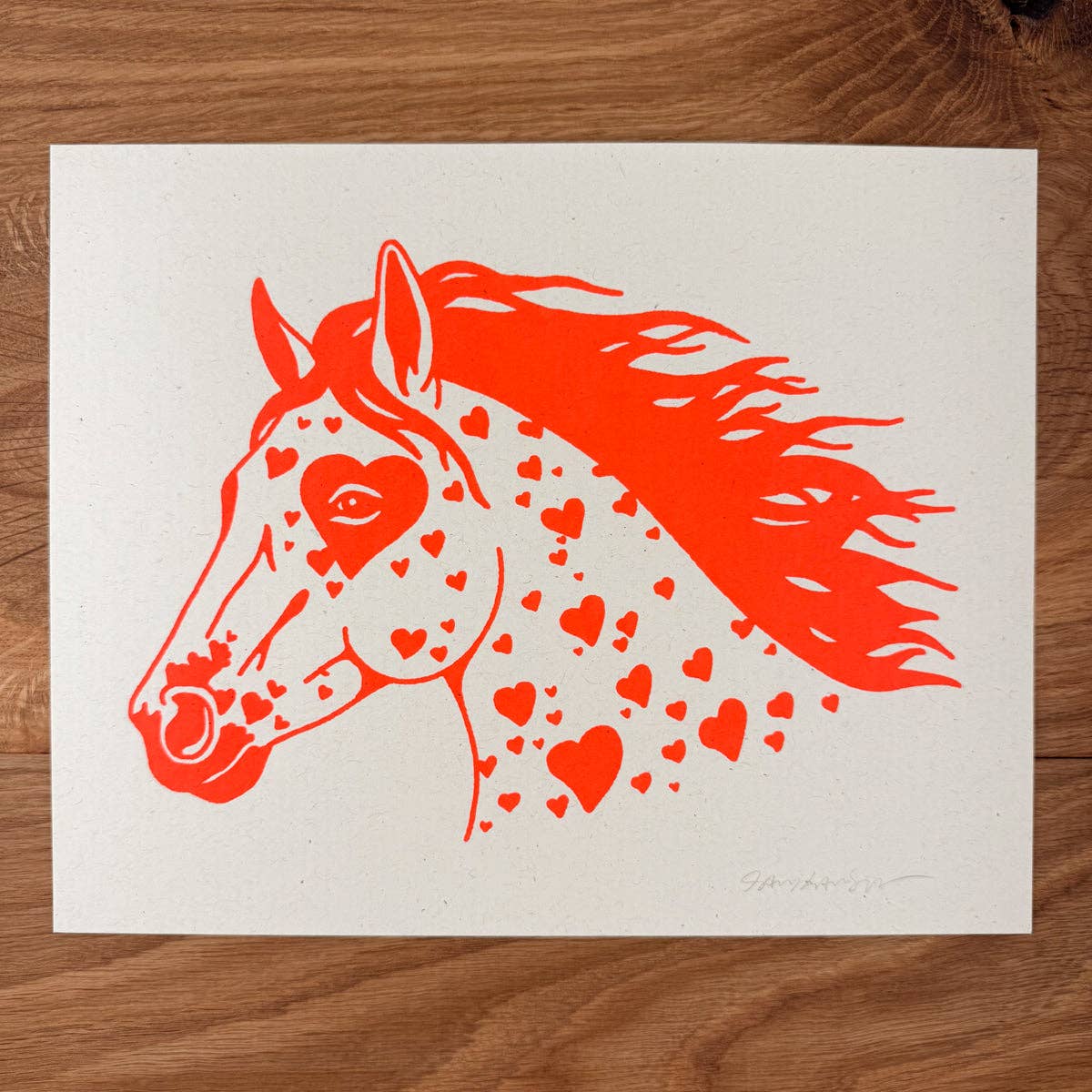 Bronco Hearts Print