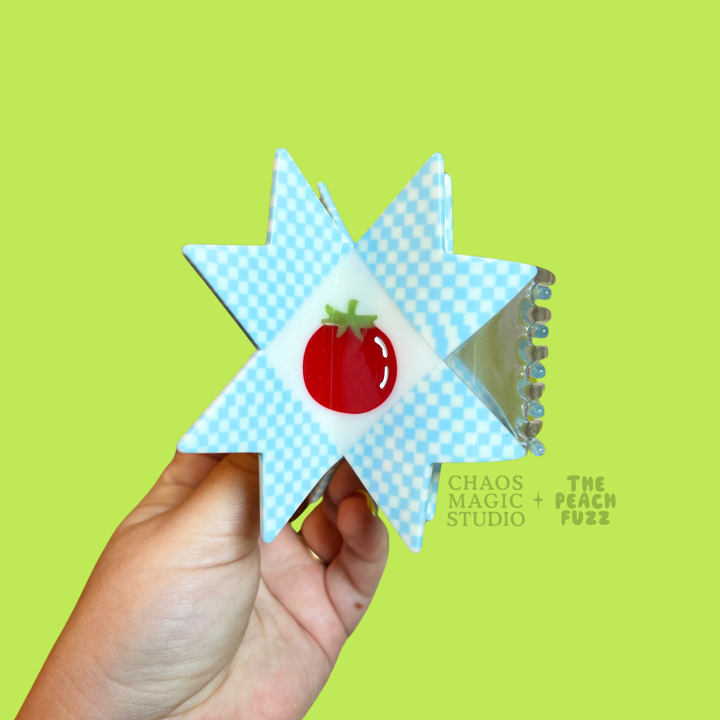 Tomato Quilt Hair Claw
