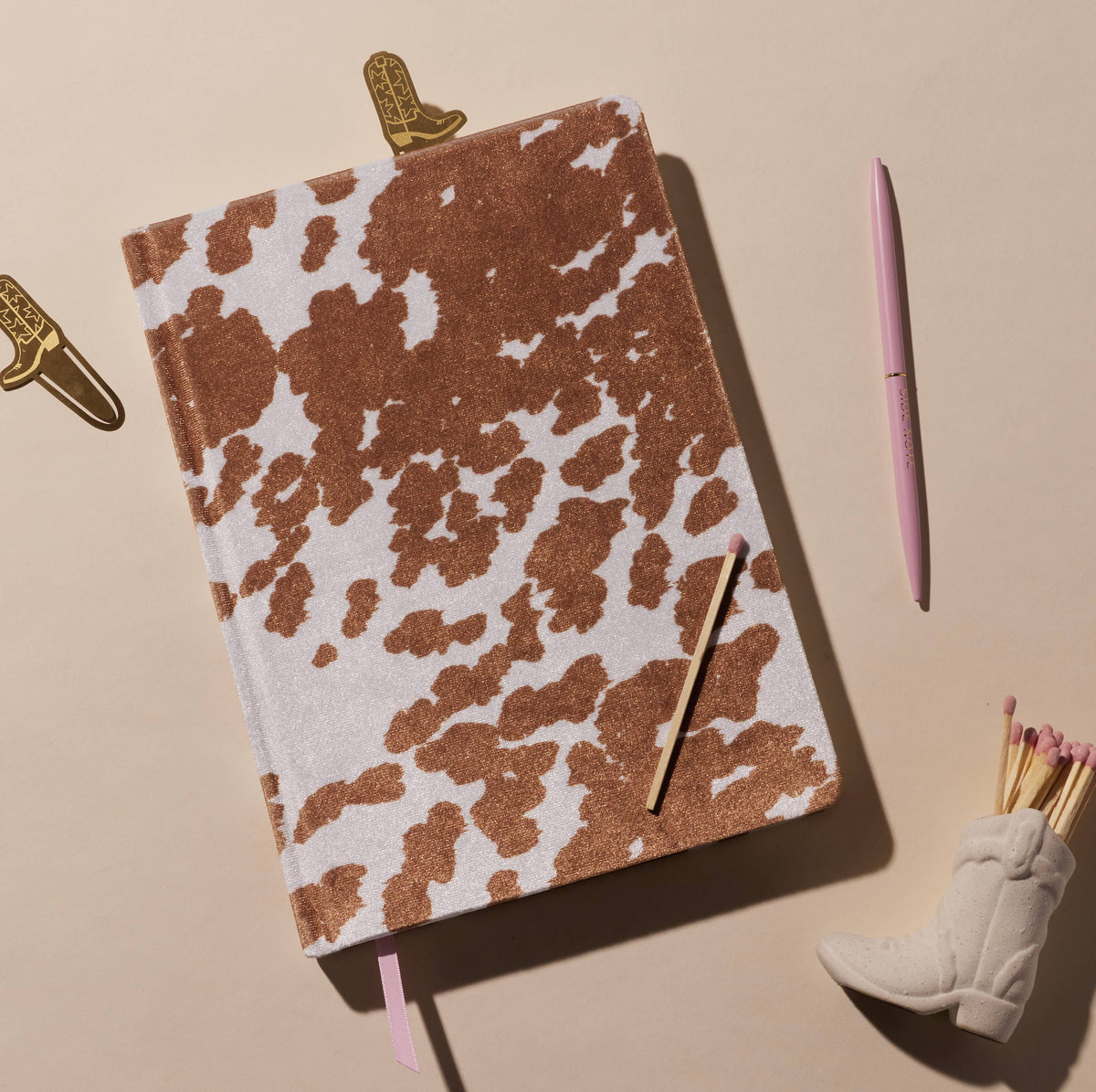 Cowprint Jumbo Velvet Journal