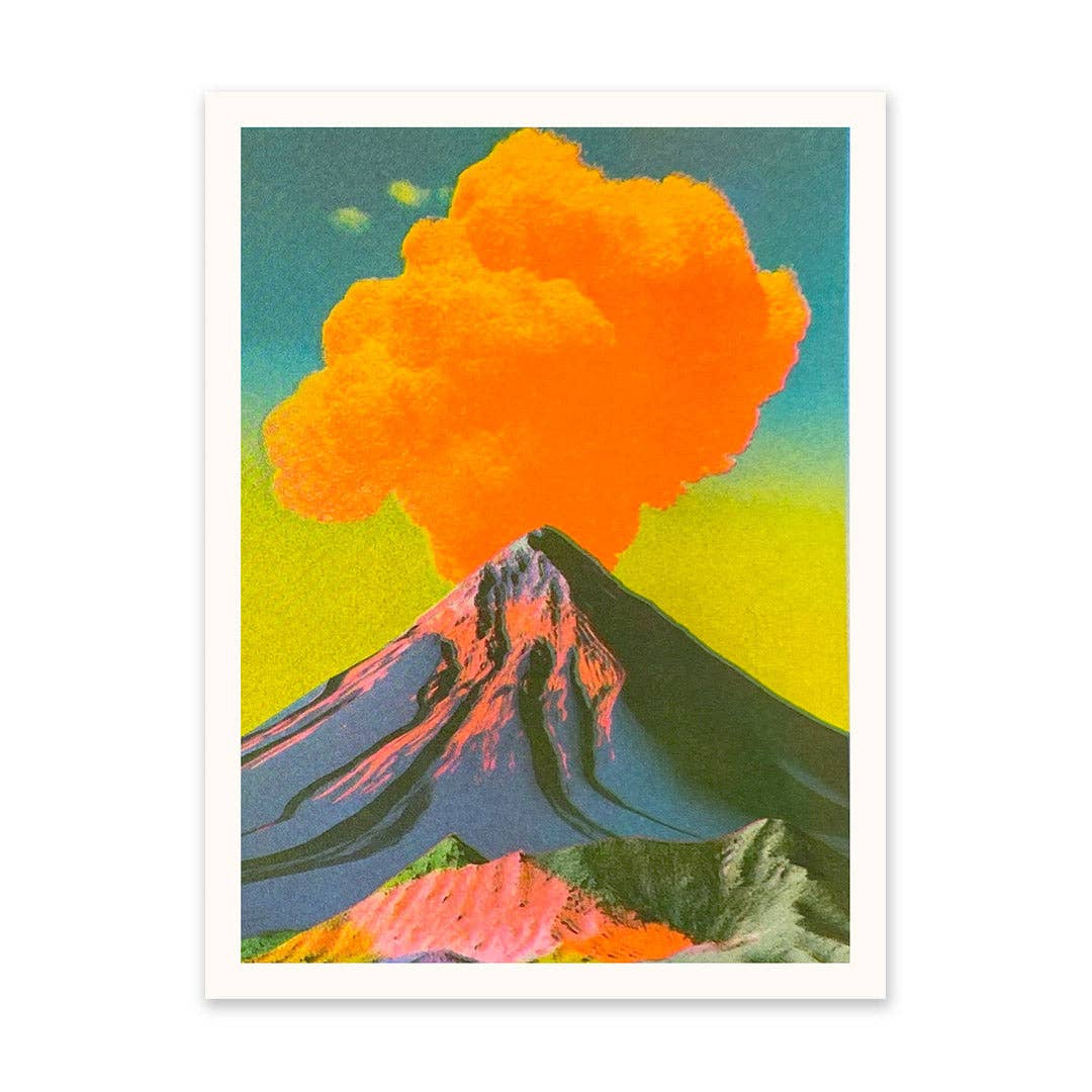 Neon Volcanoes #4 8x6"