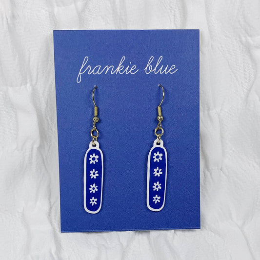 Oval Flower Earrings