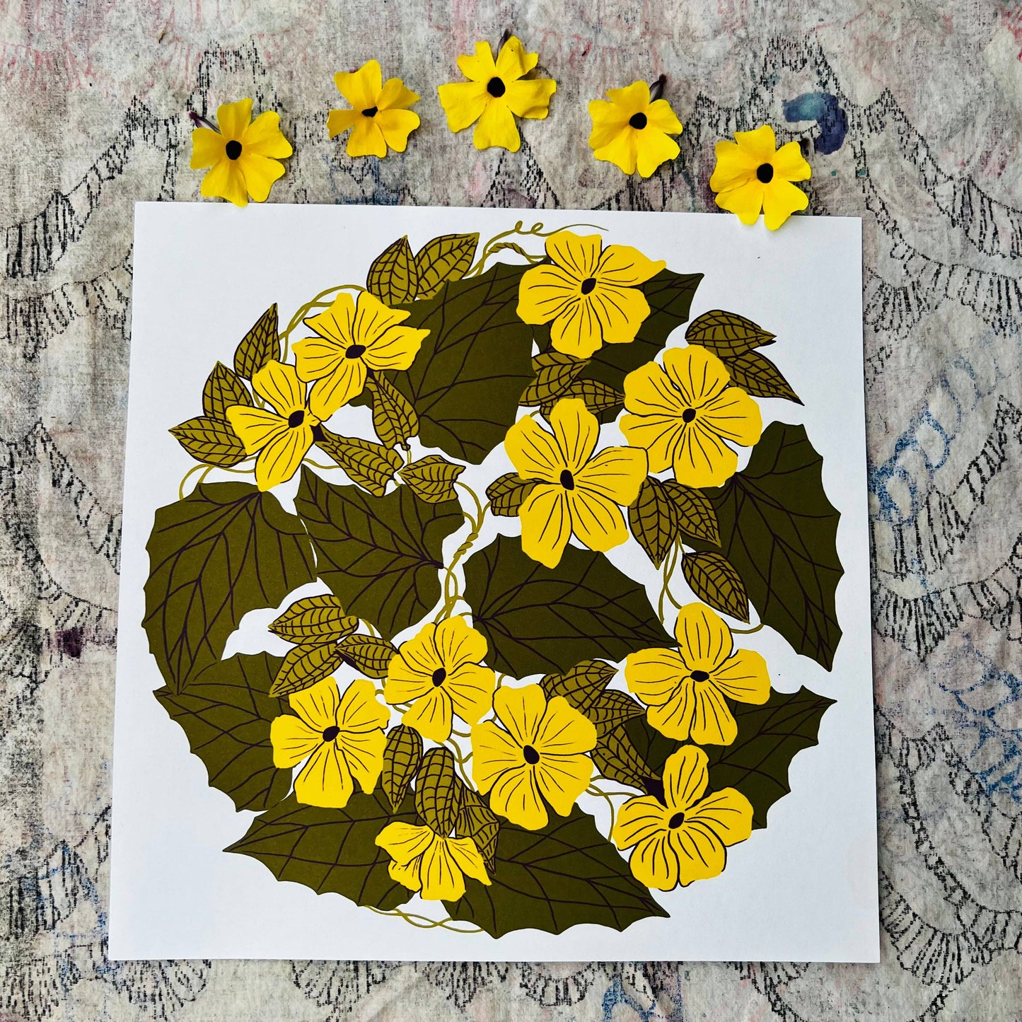 Black Eyed Susan Vine print