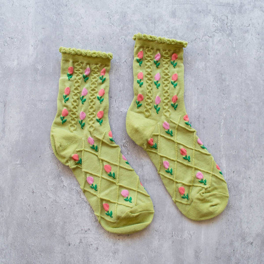 Tulip Flower Socks
