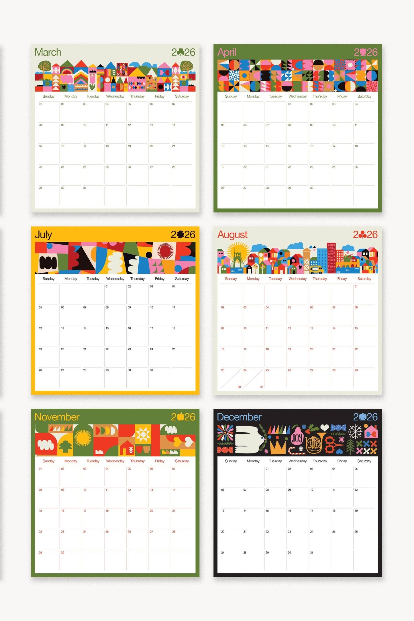 2026 Magnetic Calendar