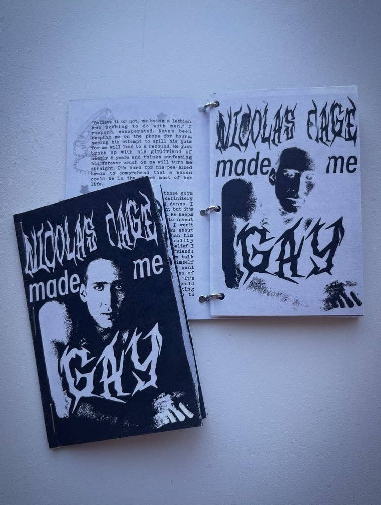 Nicolas Cage Made Me Gay Mini Zine