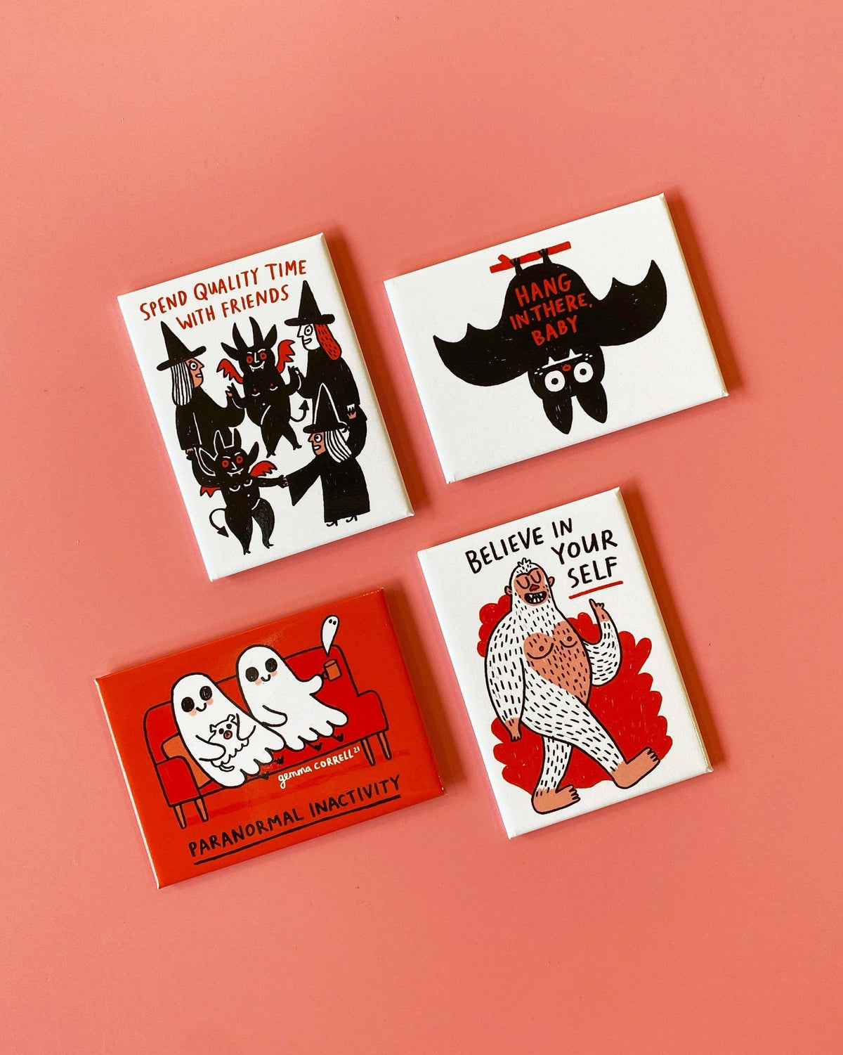 Hang in There Baby Bat Rectangle Magnet