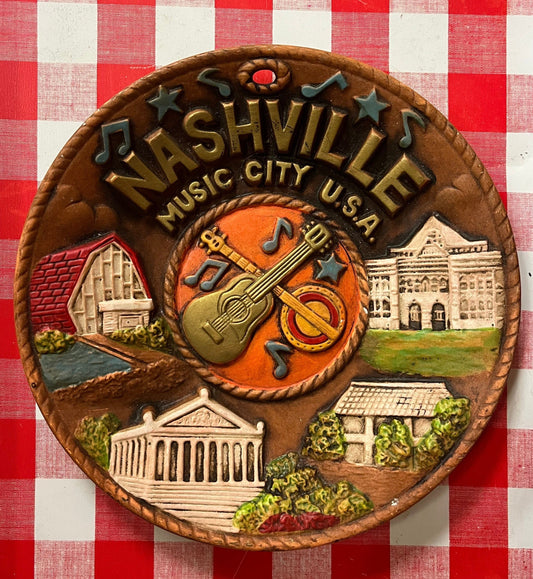 Vintage 3D Nashville Souvenir Plate