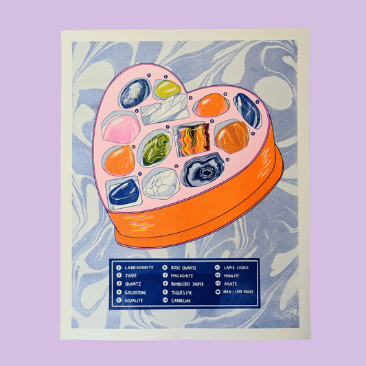 Man I Love Rocks and Gemstones print