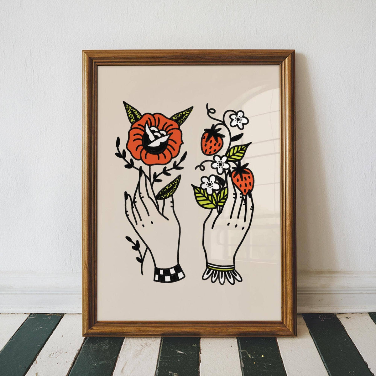 Strawberries art print