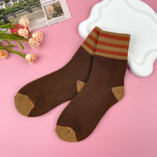 Warm Winter Striped Socks