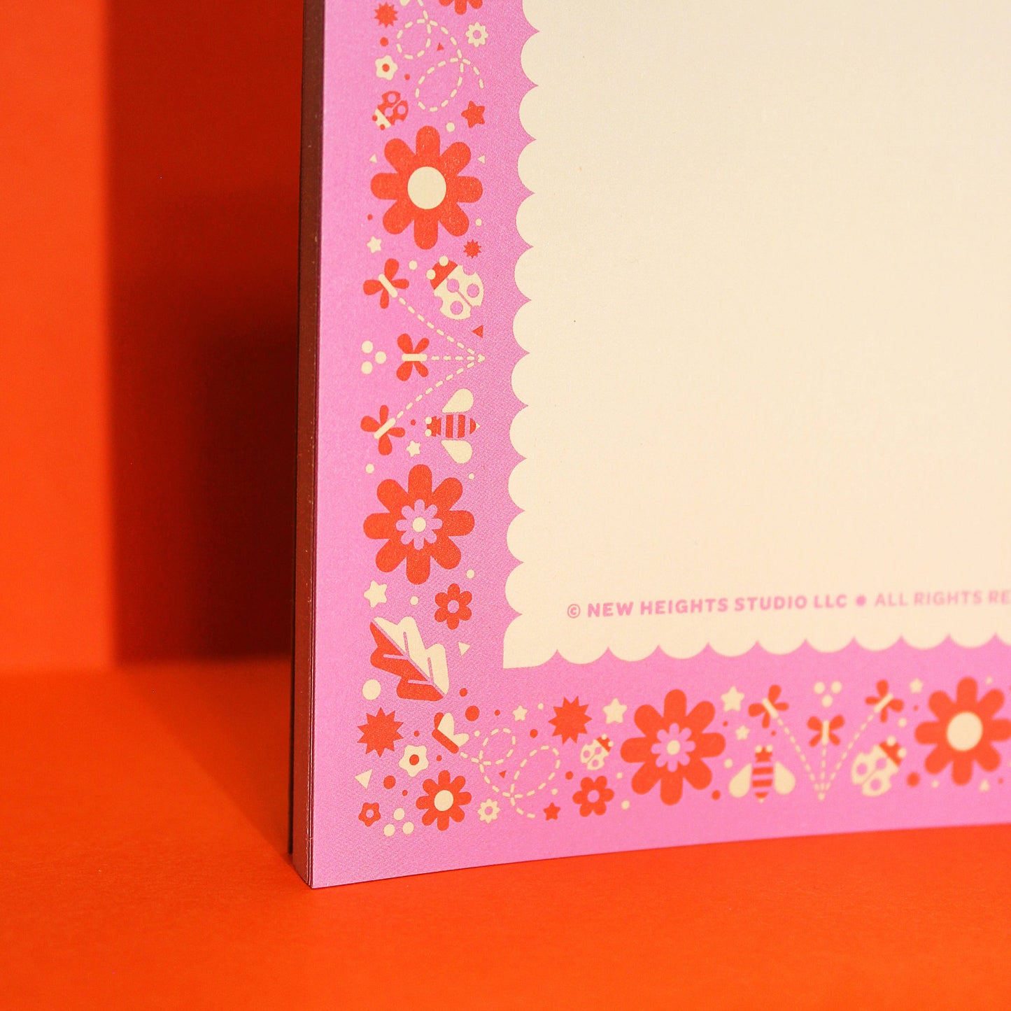 Pink Flower Garden Notepad