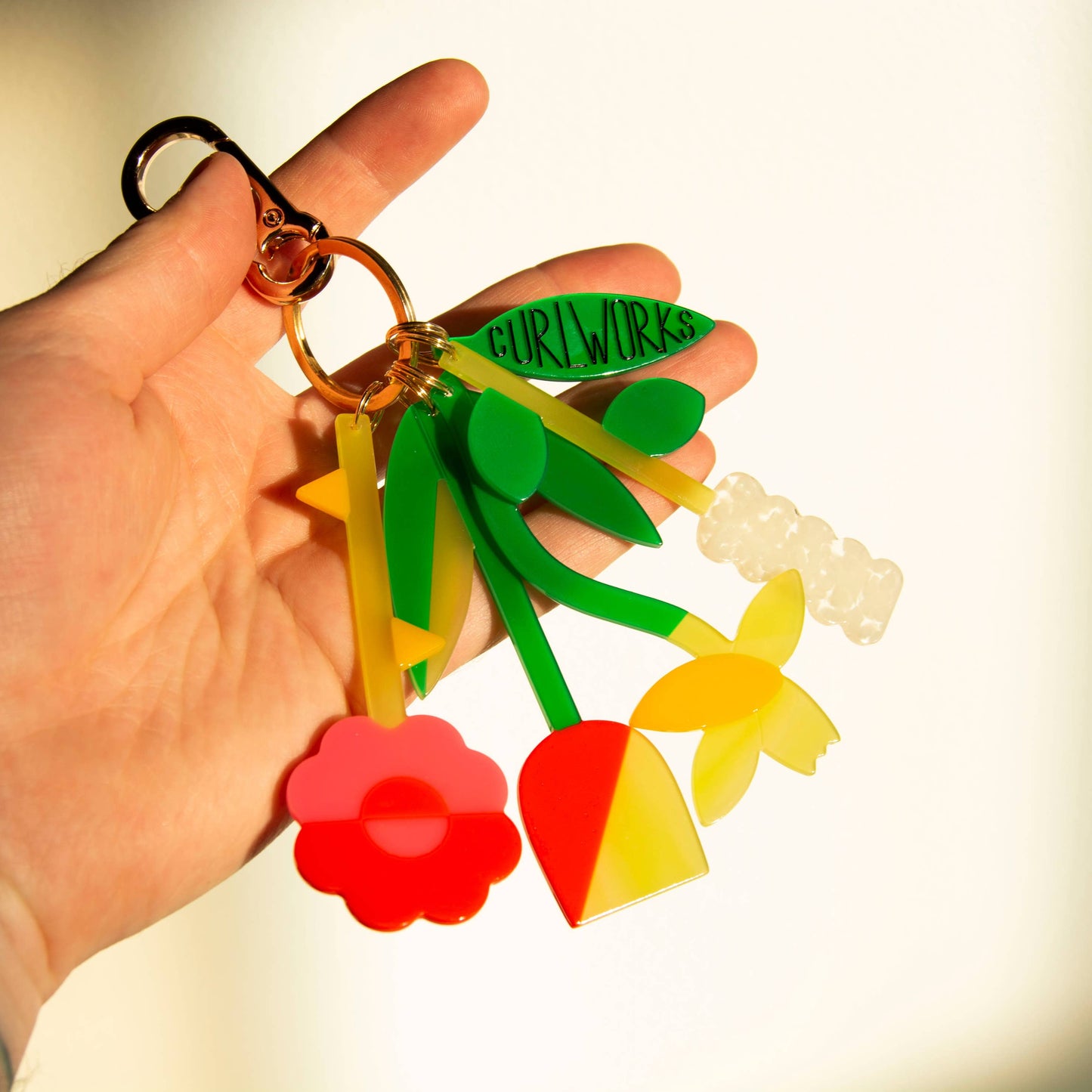 Fresh Flower Bouquet Bag Charm