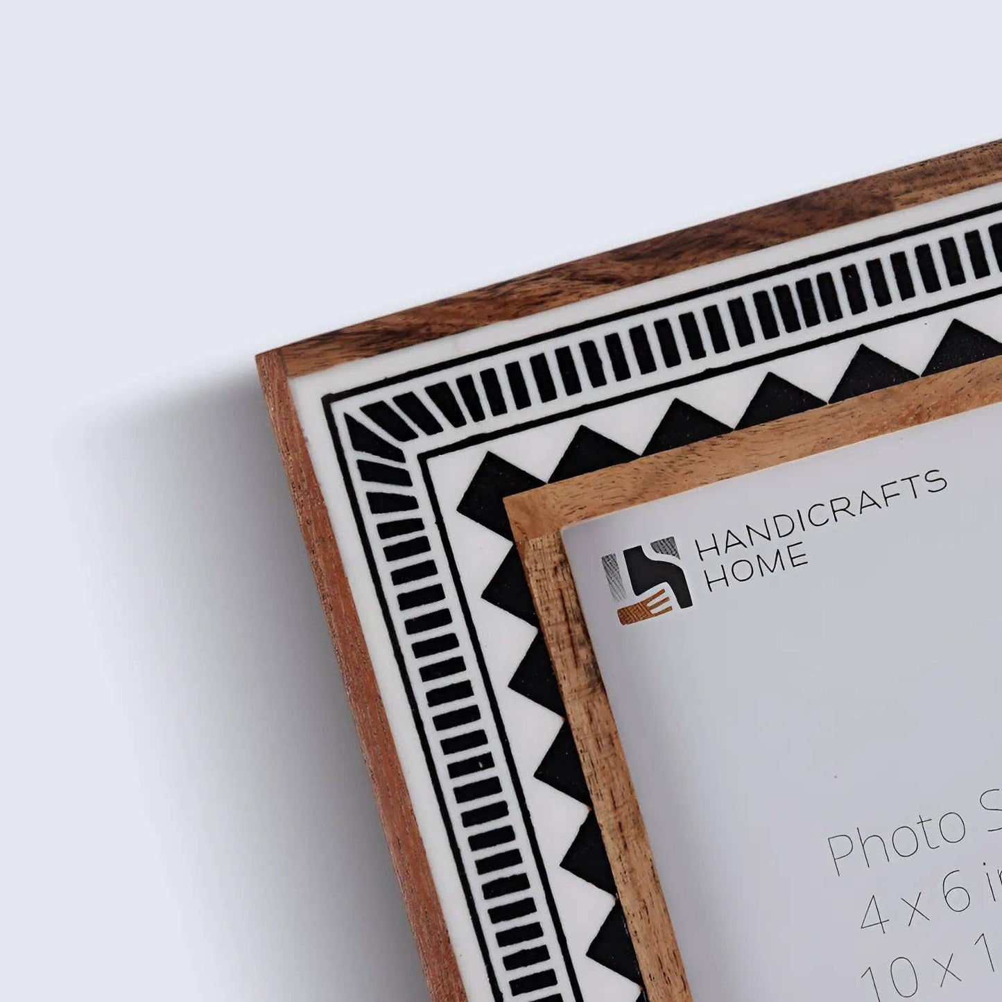 Geometric Wood Resin Inlay Picture Frame