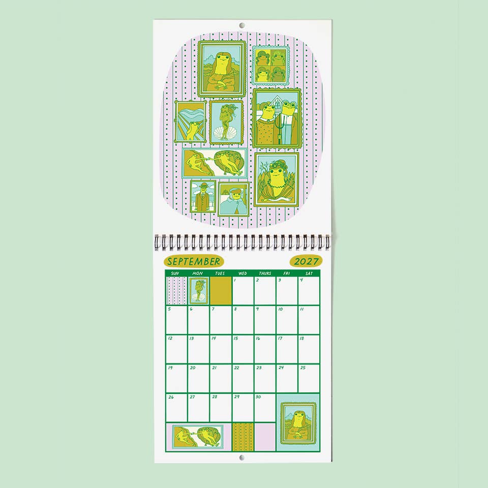 2027 Froggy of the Month Calendar