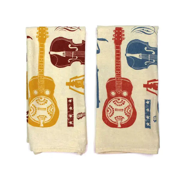 Hatch Show Print Guitar Tea Towel