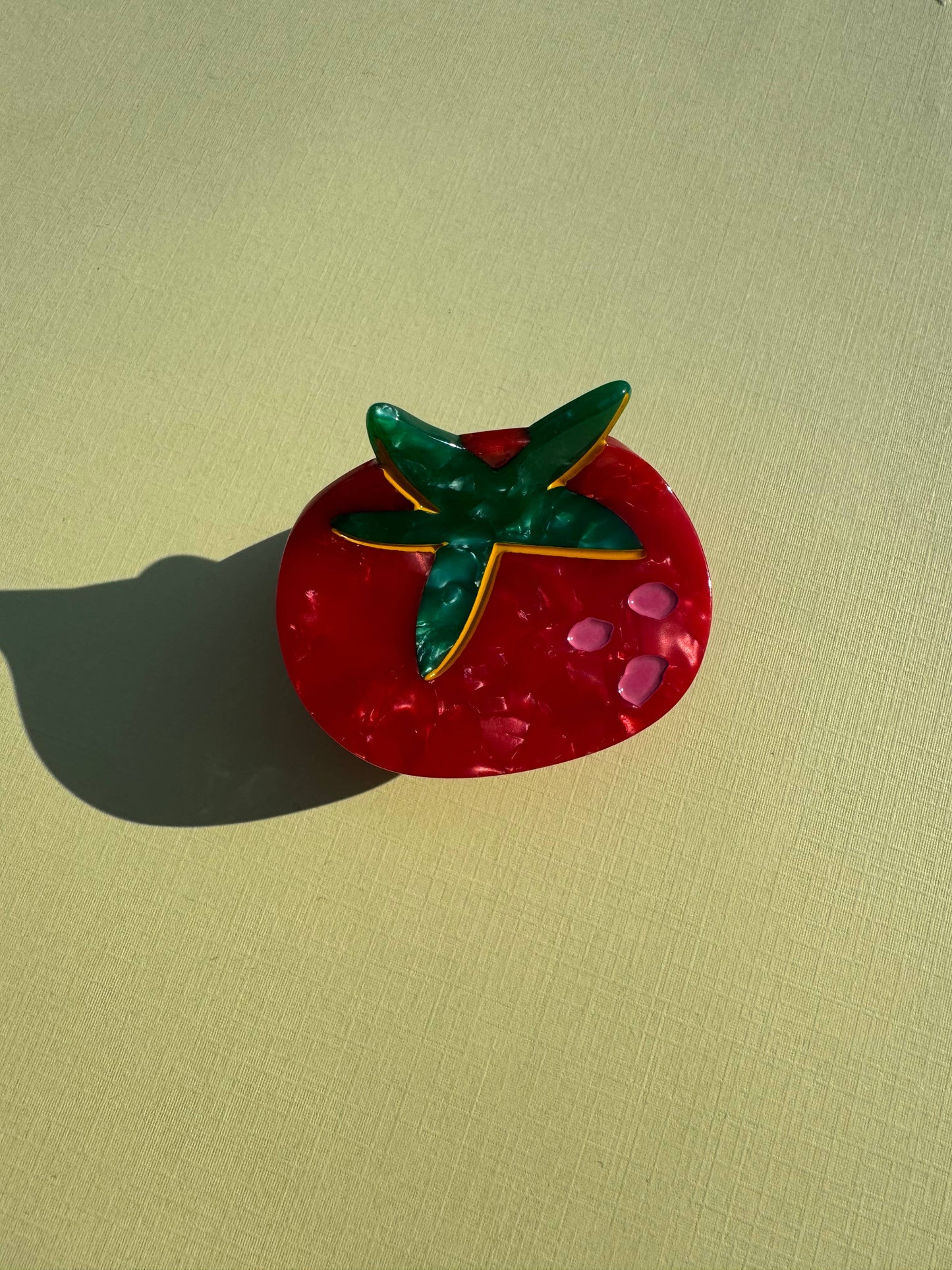 Tiny Tomato Hair Claw