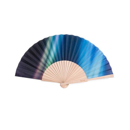 Psychedelic Blue Hand Fan