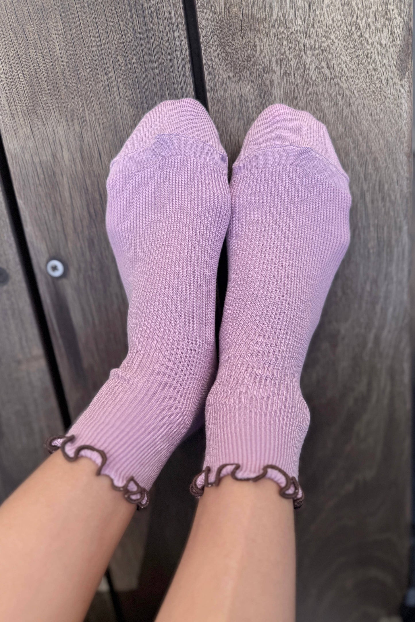 Petite Ruffled Modal Socks