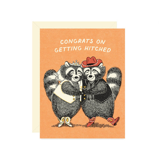 Raccoons Getting Hitched card - Wedding card