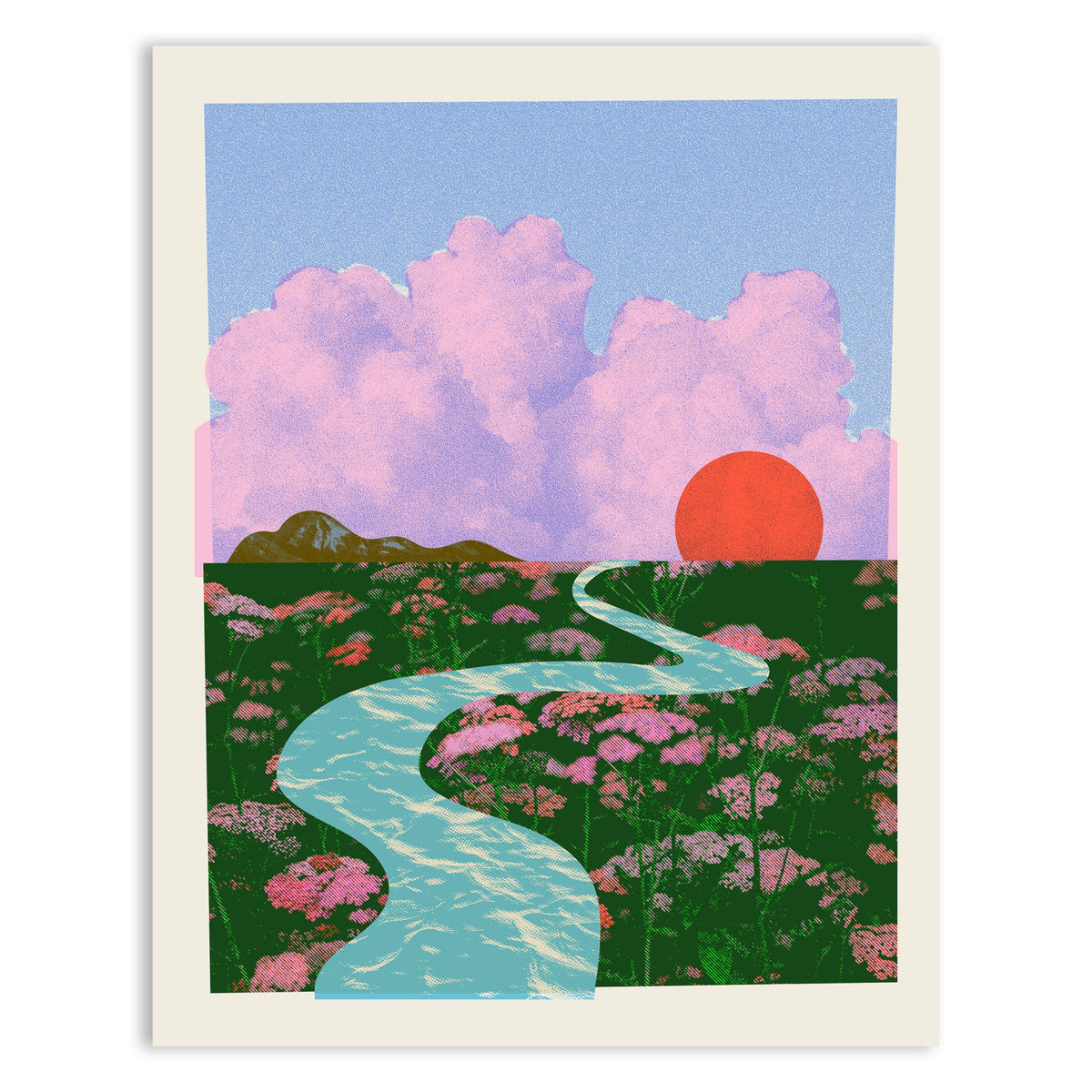 Far Away Collage print