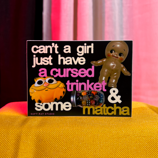 Cursed Trinket and Matcha Sticker