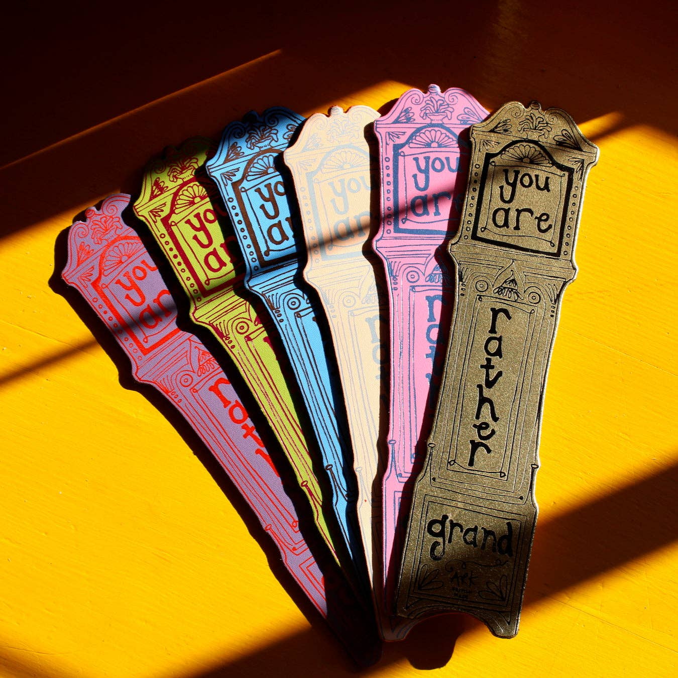 Green Grandfather Clock Bookmark