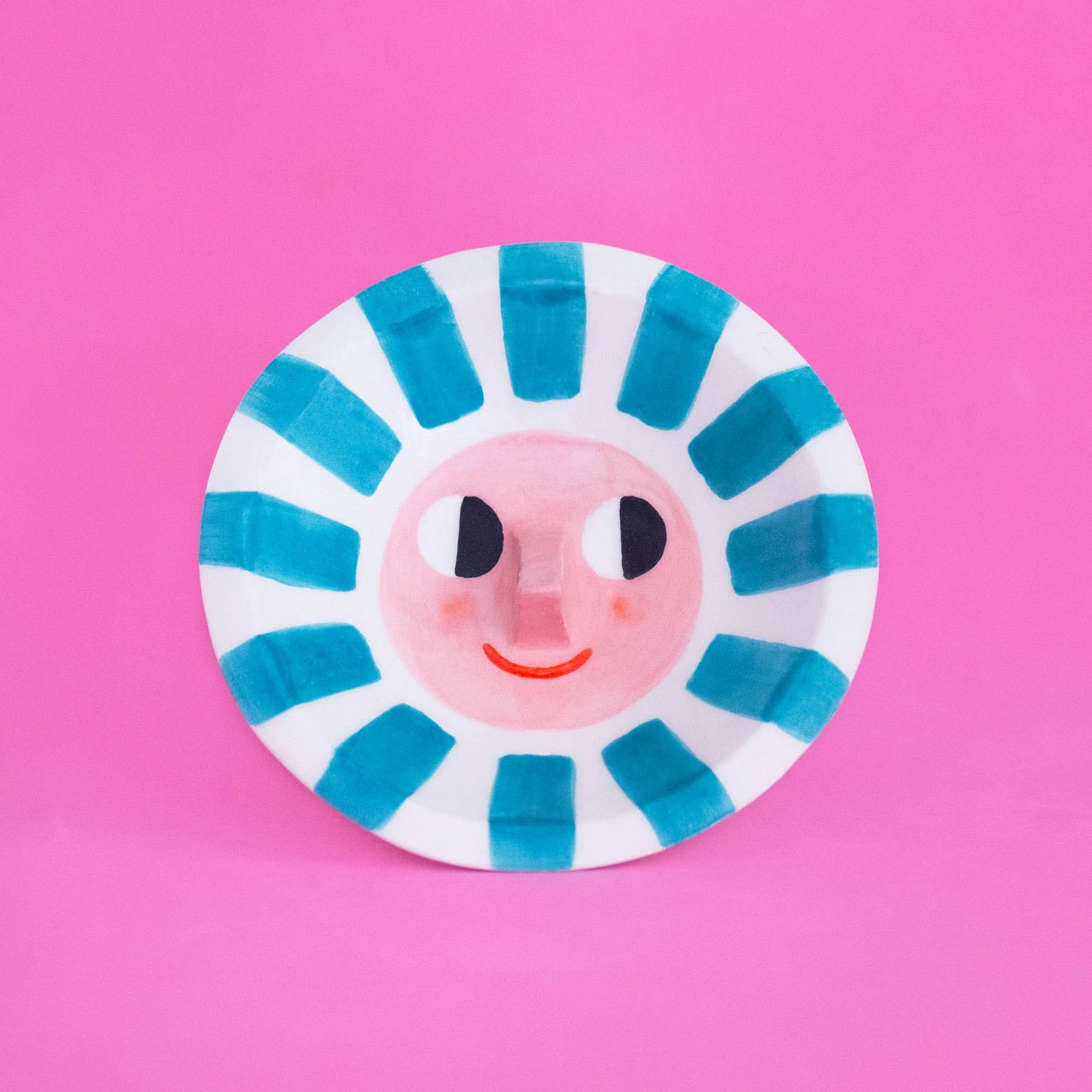Happy Sun Teal Trinket Dish