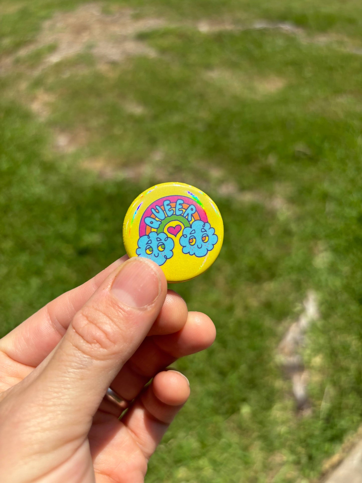 Queer Rainbow Button