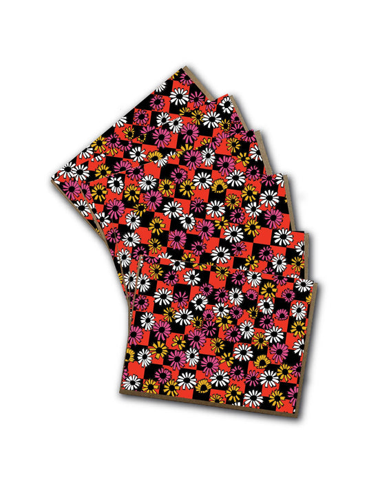 Flower Checkers Boxed Cards
