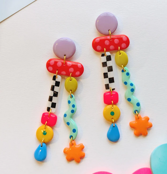 Retro Polka Dancers Earrings