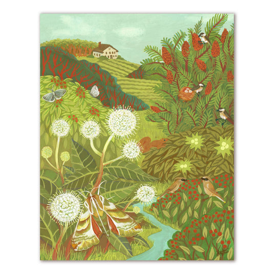 Shrub Scene Print