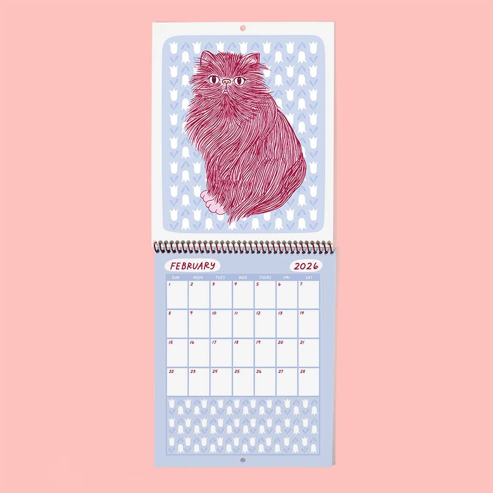 2026 Meow Monthly Calendar