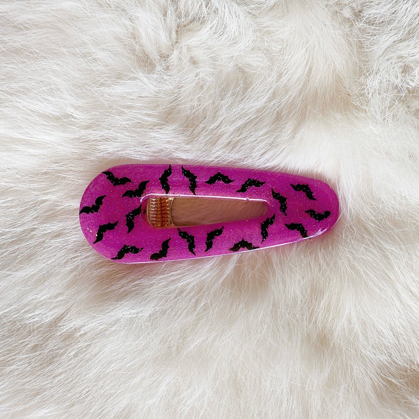 Magenta Bat Hair Clip