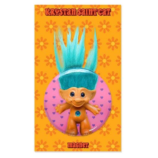 Treasure Troll Blue Hair Magnet