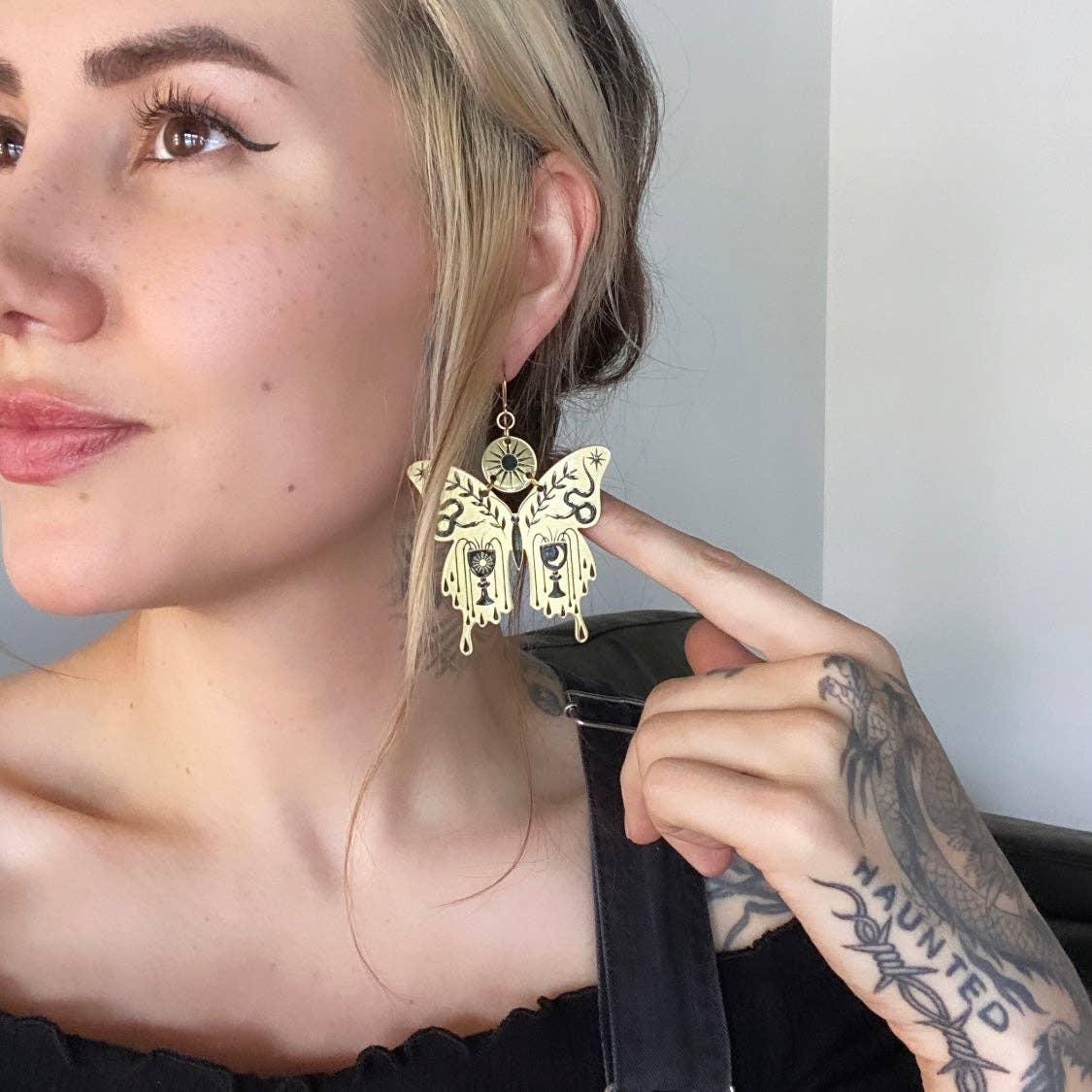 Mariposa Brass Earrings