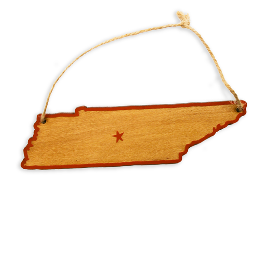 Tennessee State Wooden Ornament