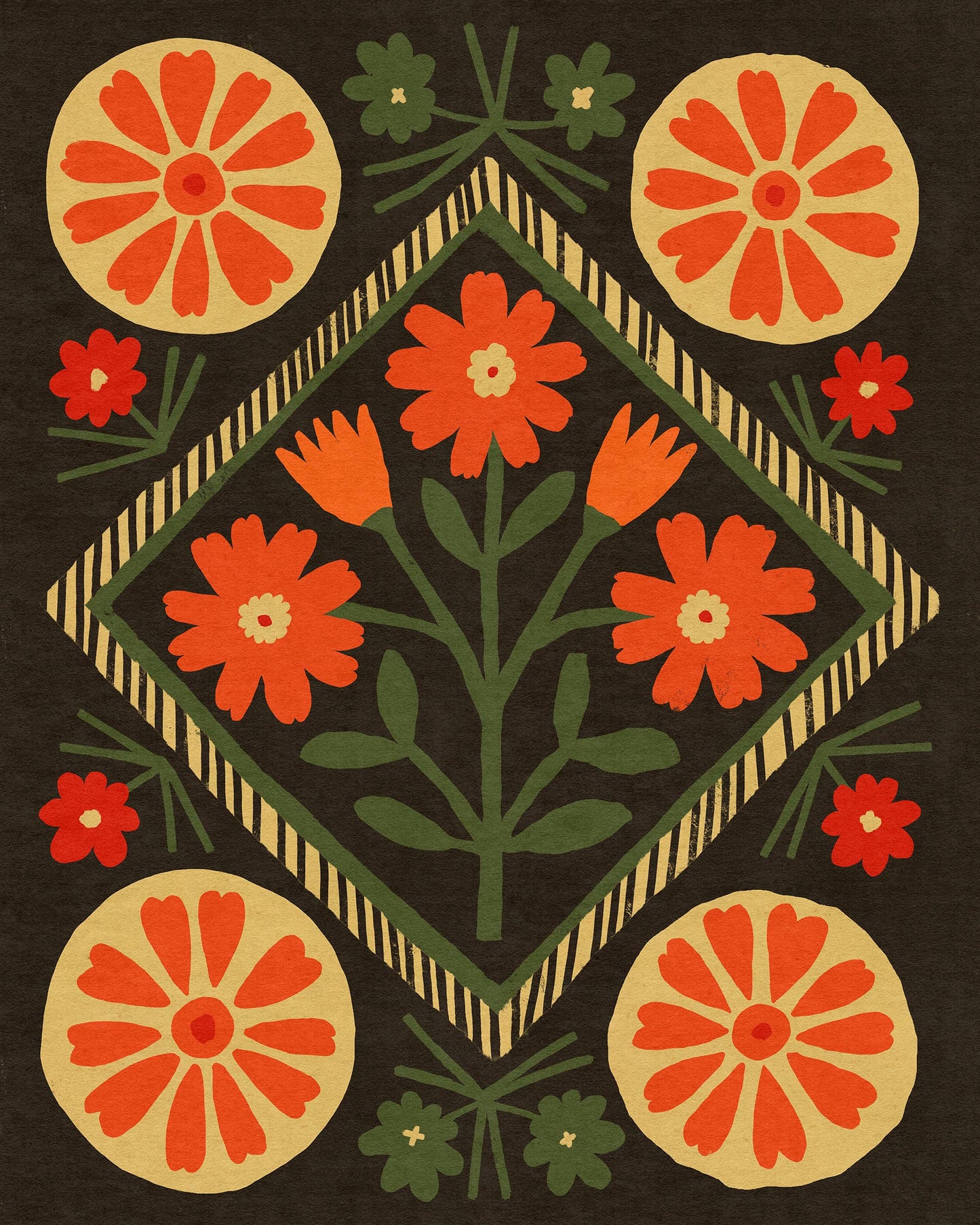 Folk Garden in Bloom print