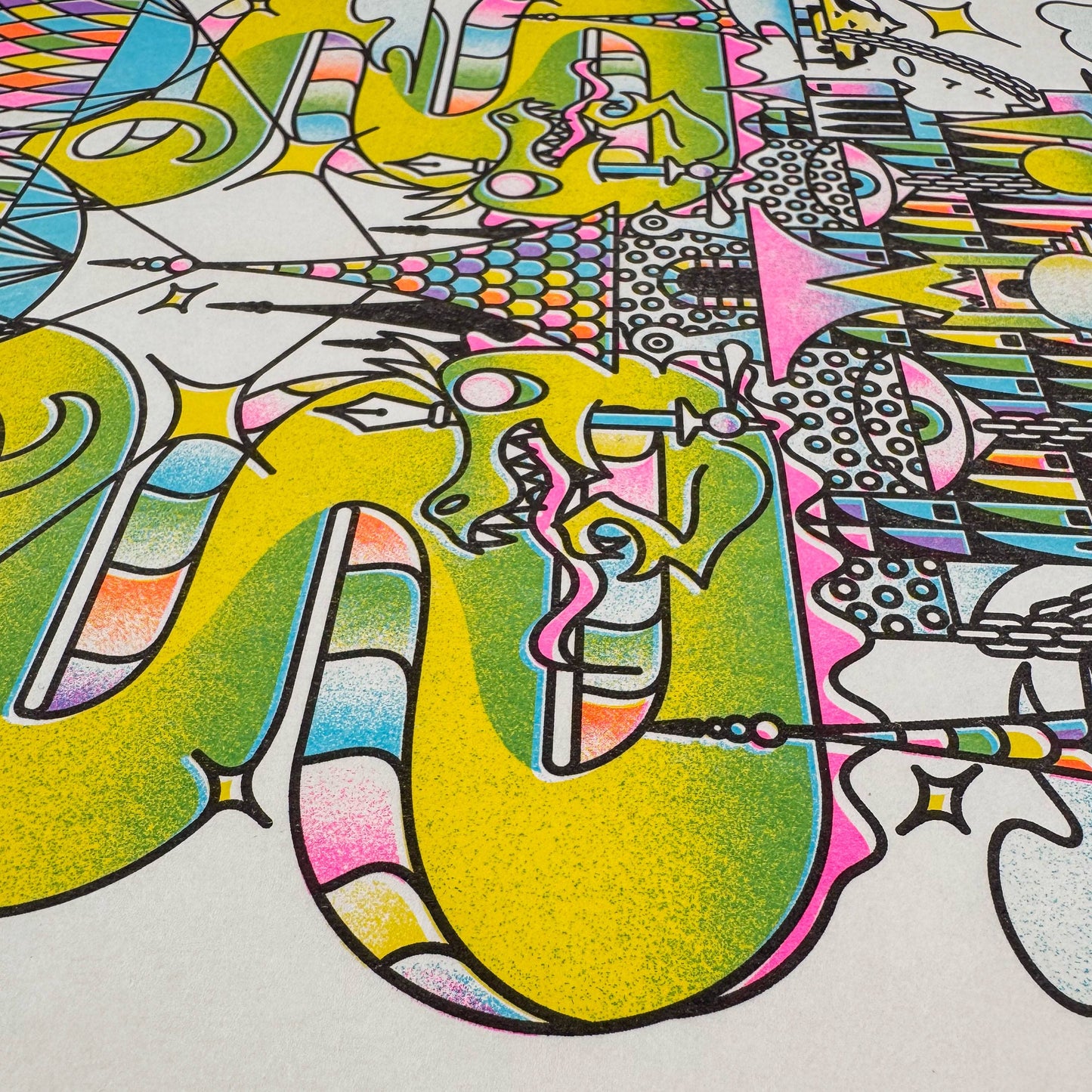 Fortress Risograph Print