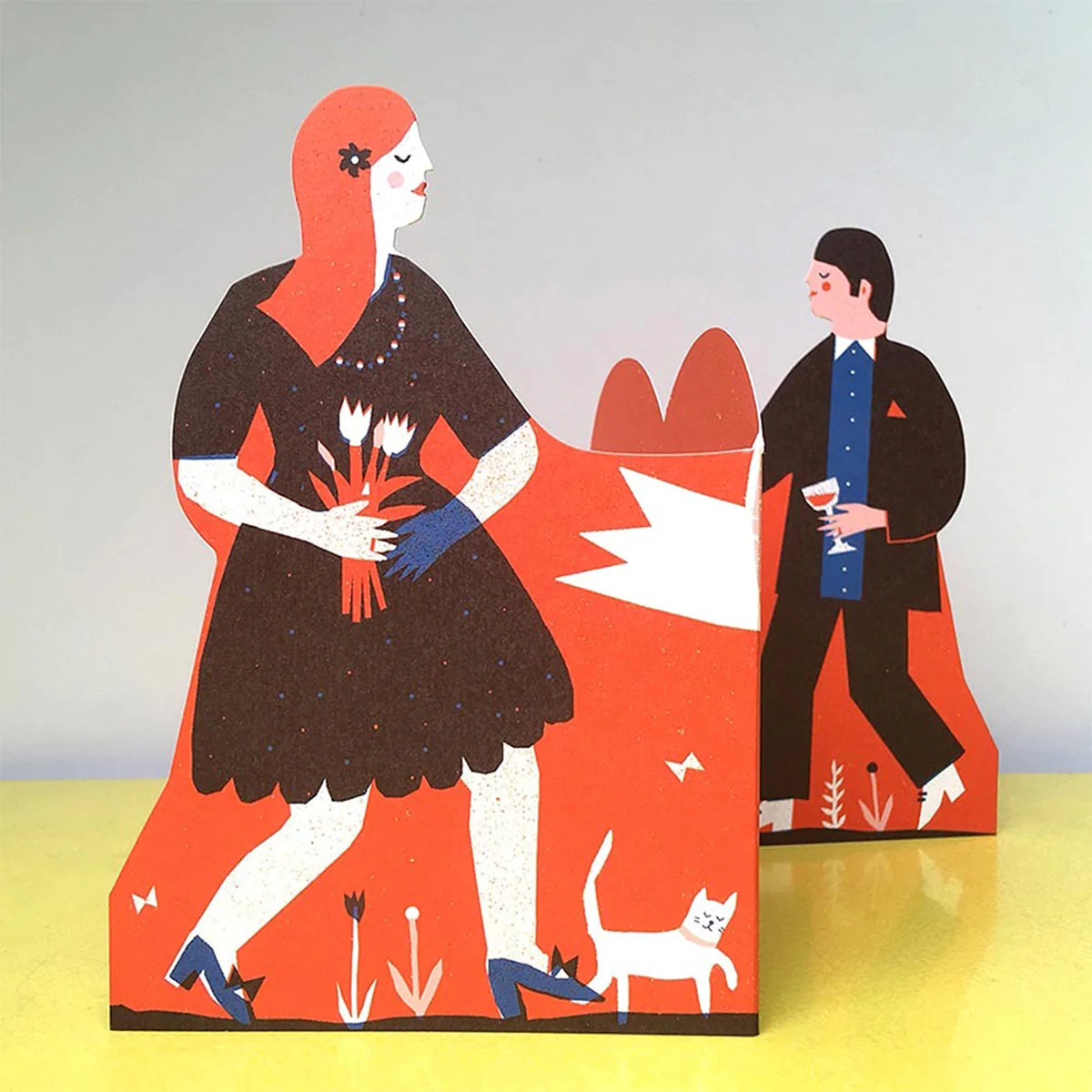 Two People in Love Concertina card