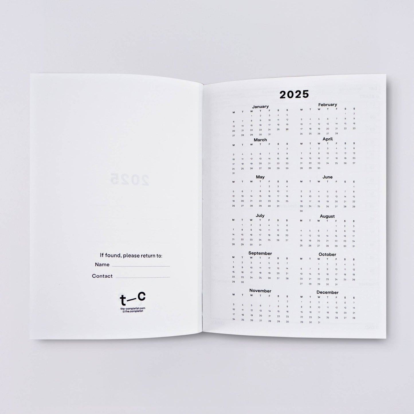 2025 Hinoki Dated Daily Planner Book