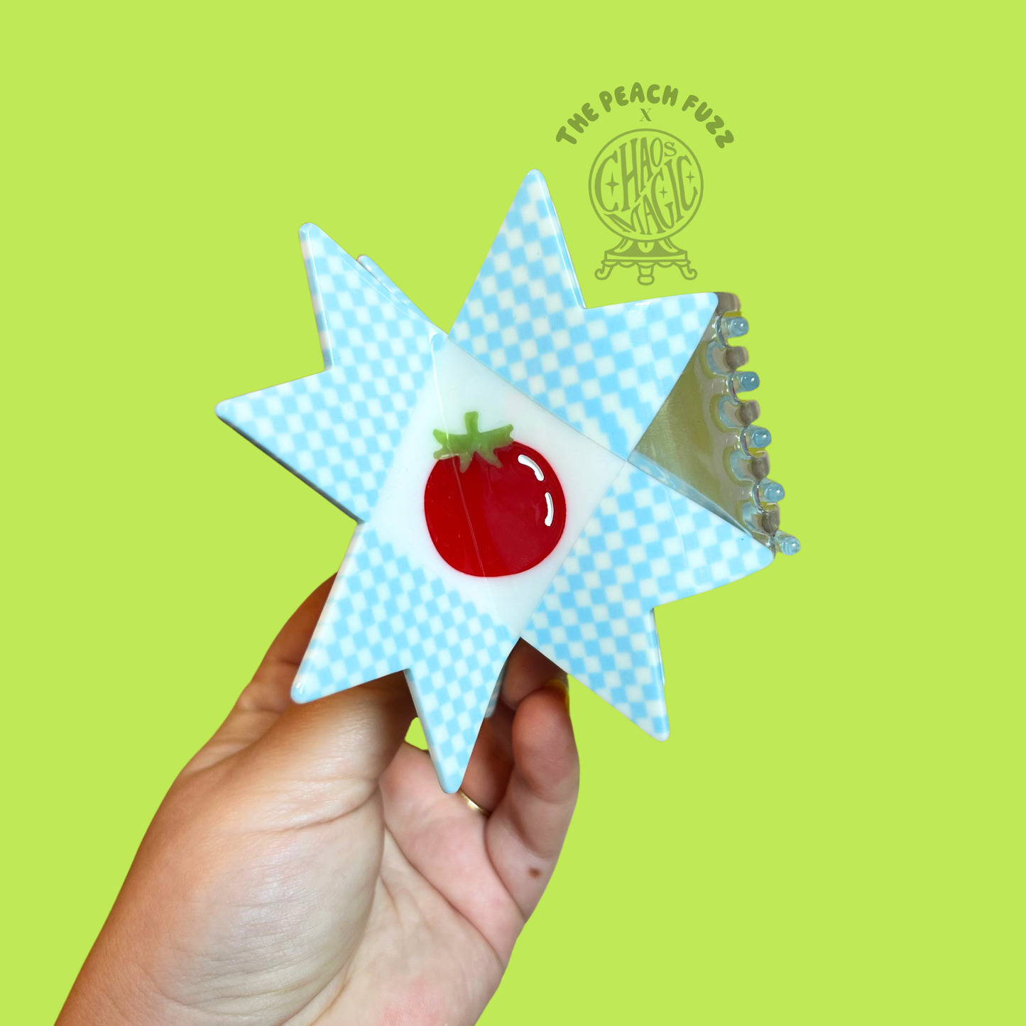 Tomato Quilt Hair Claw