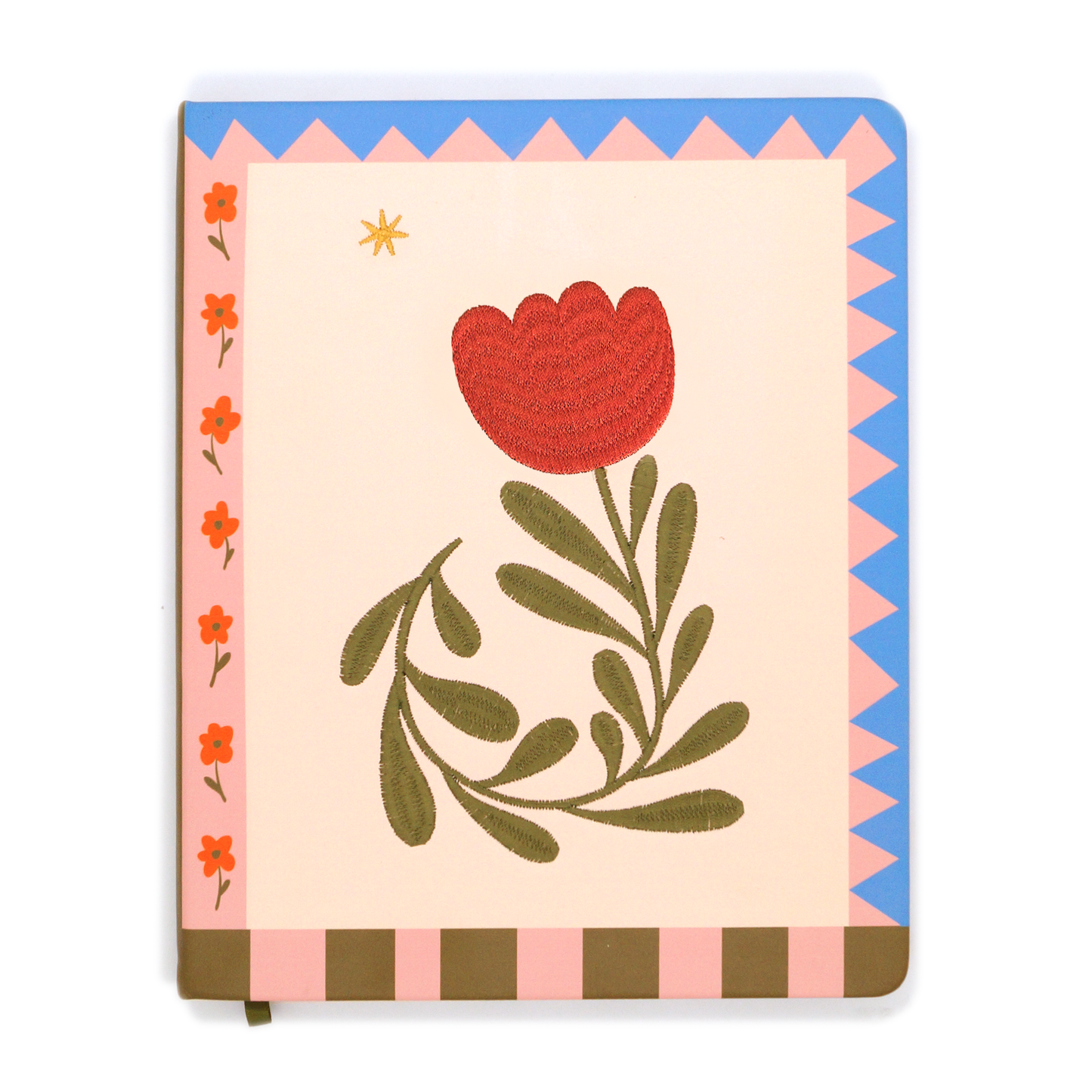 Star Tulip Embroidered Sketchbook