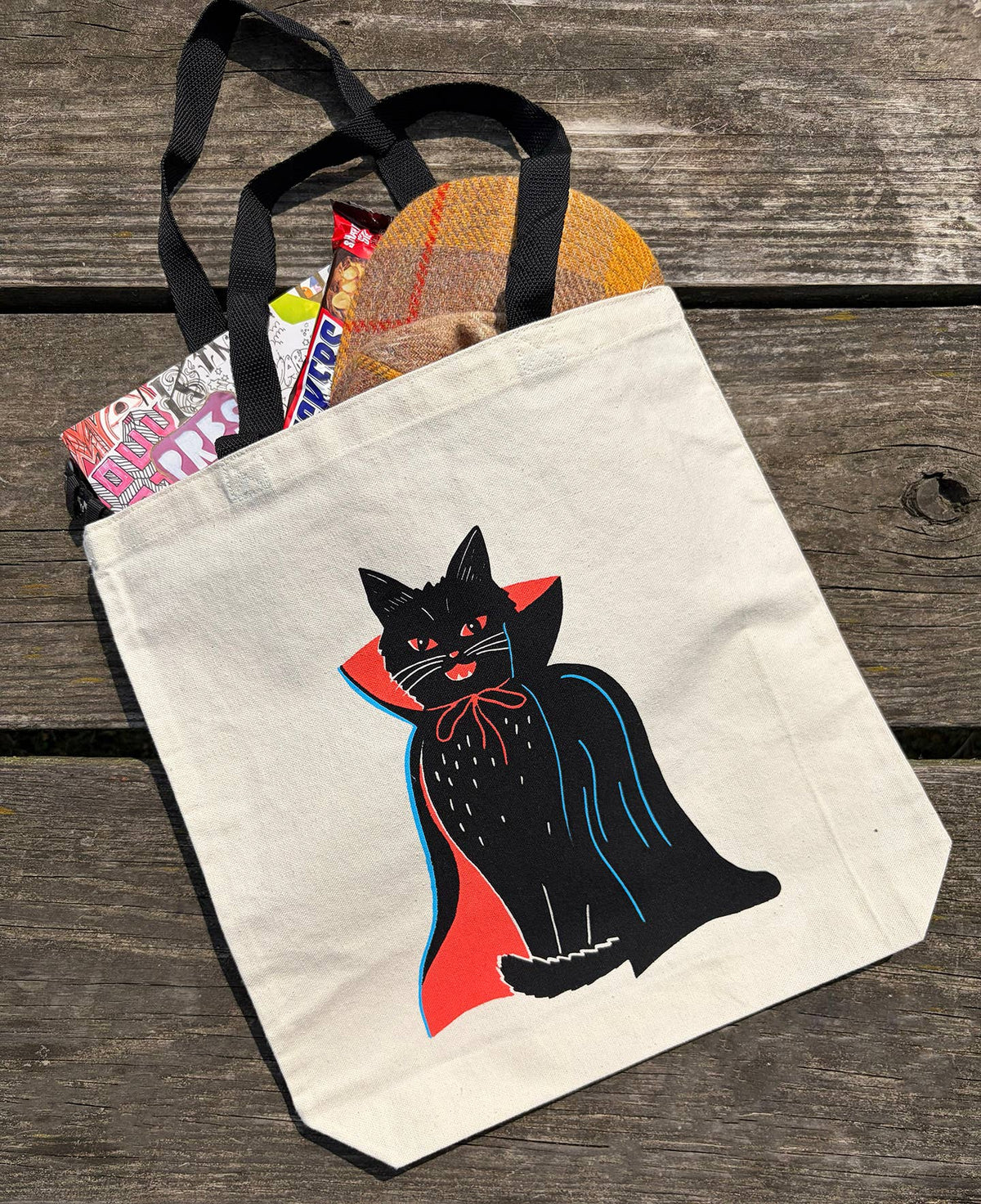 Vampire Cat Tote Bag