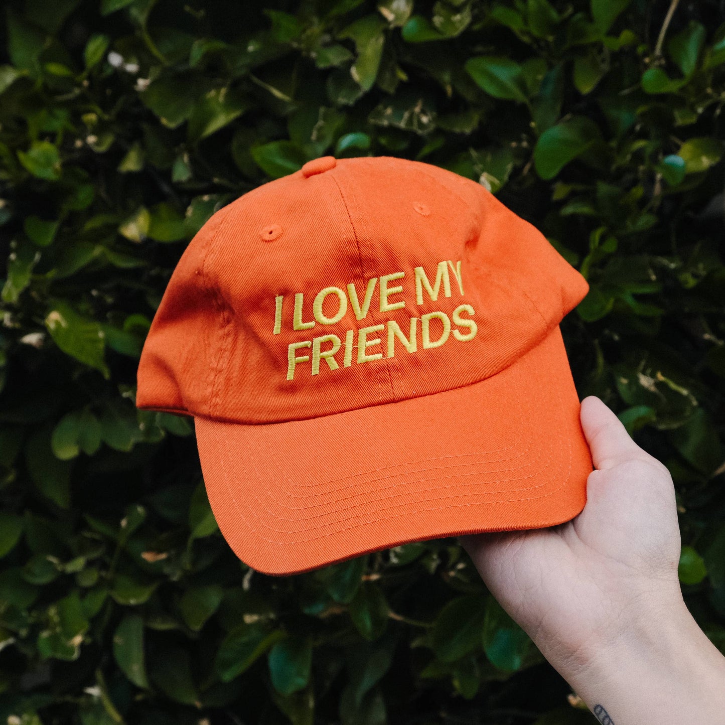 I Love My Friends Embroidered Hat