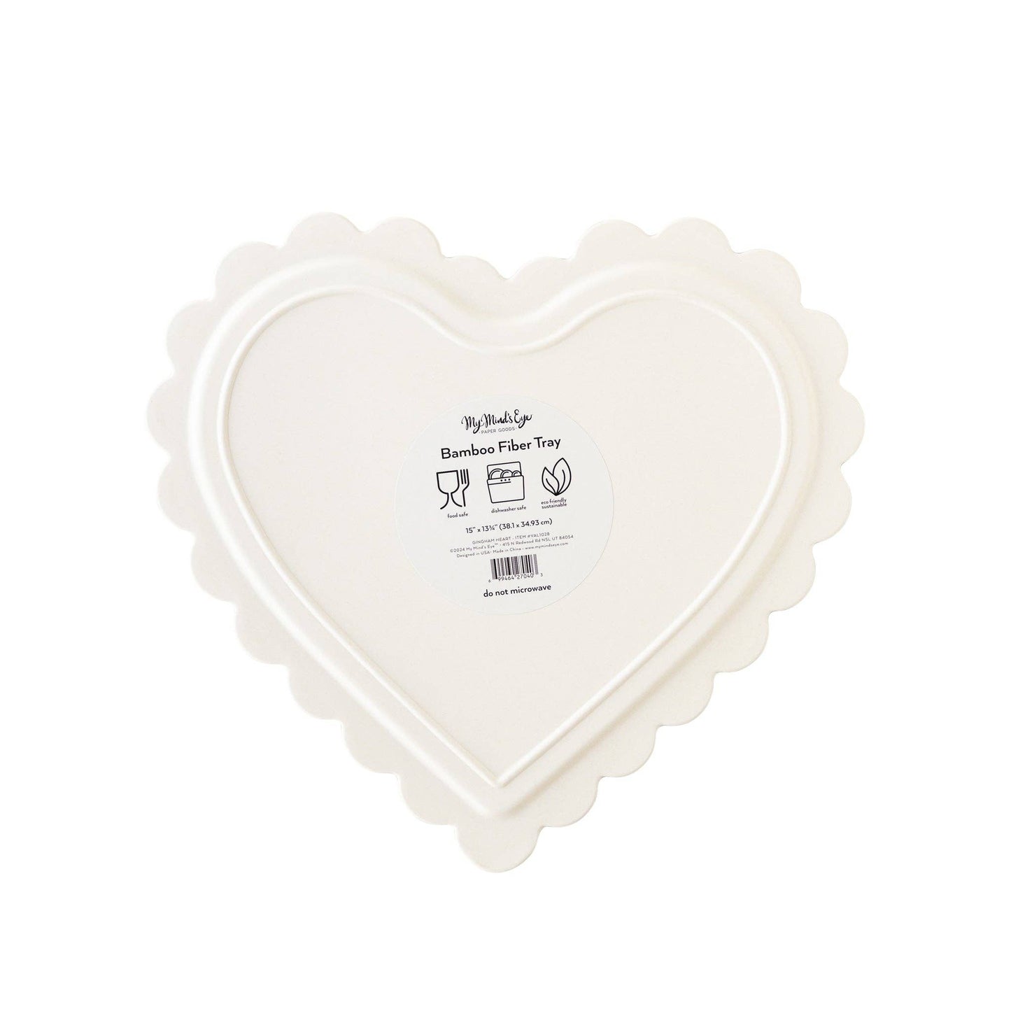 Checkered Heart Shaped Tray