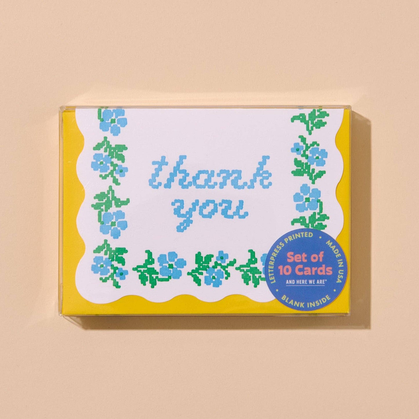 Coquette Letterpress Scallop Thank You Card Set