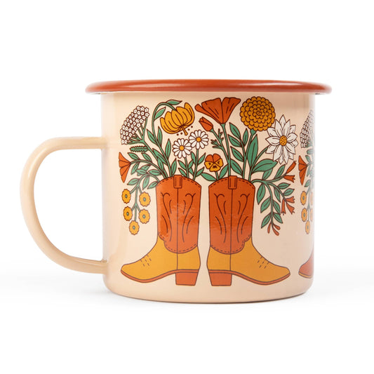 Western Bloom Enamel Mug