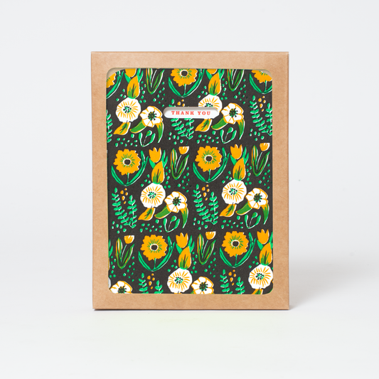 Folk Floral Thank You Card Box Set